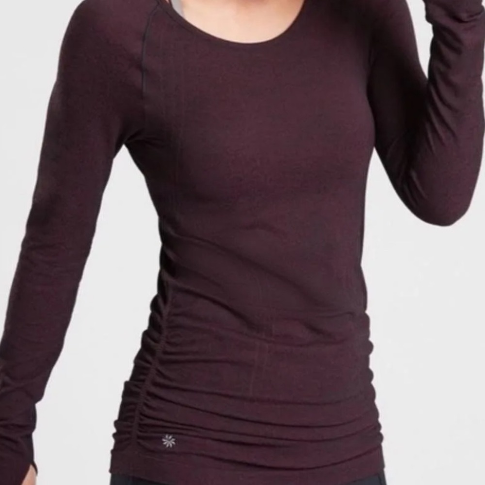 Athleta Speedlight Maroon Long Sleeve